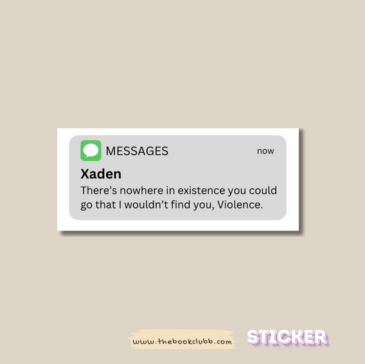 Xaden quote sticker