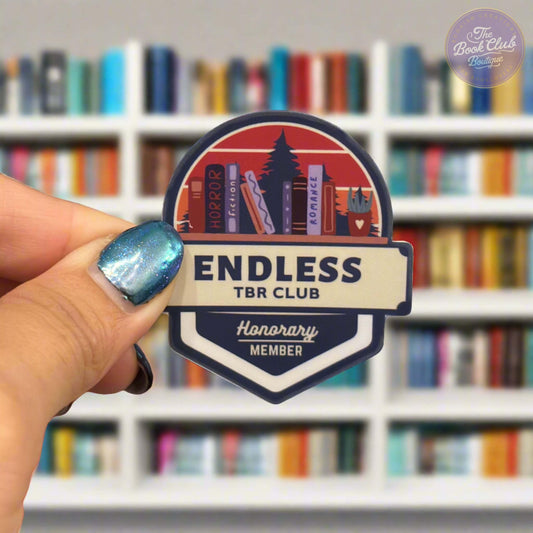 book club sticker endless tbr club - the book club boutique