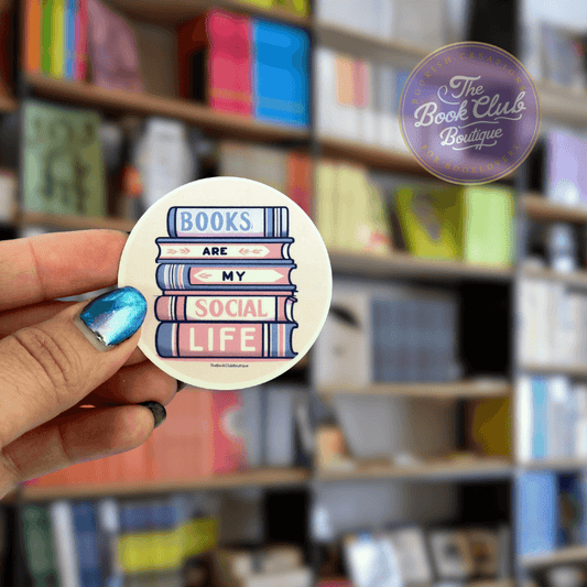 books are my social life book sticker