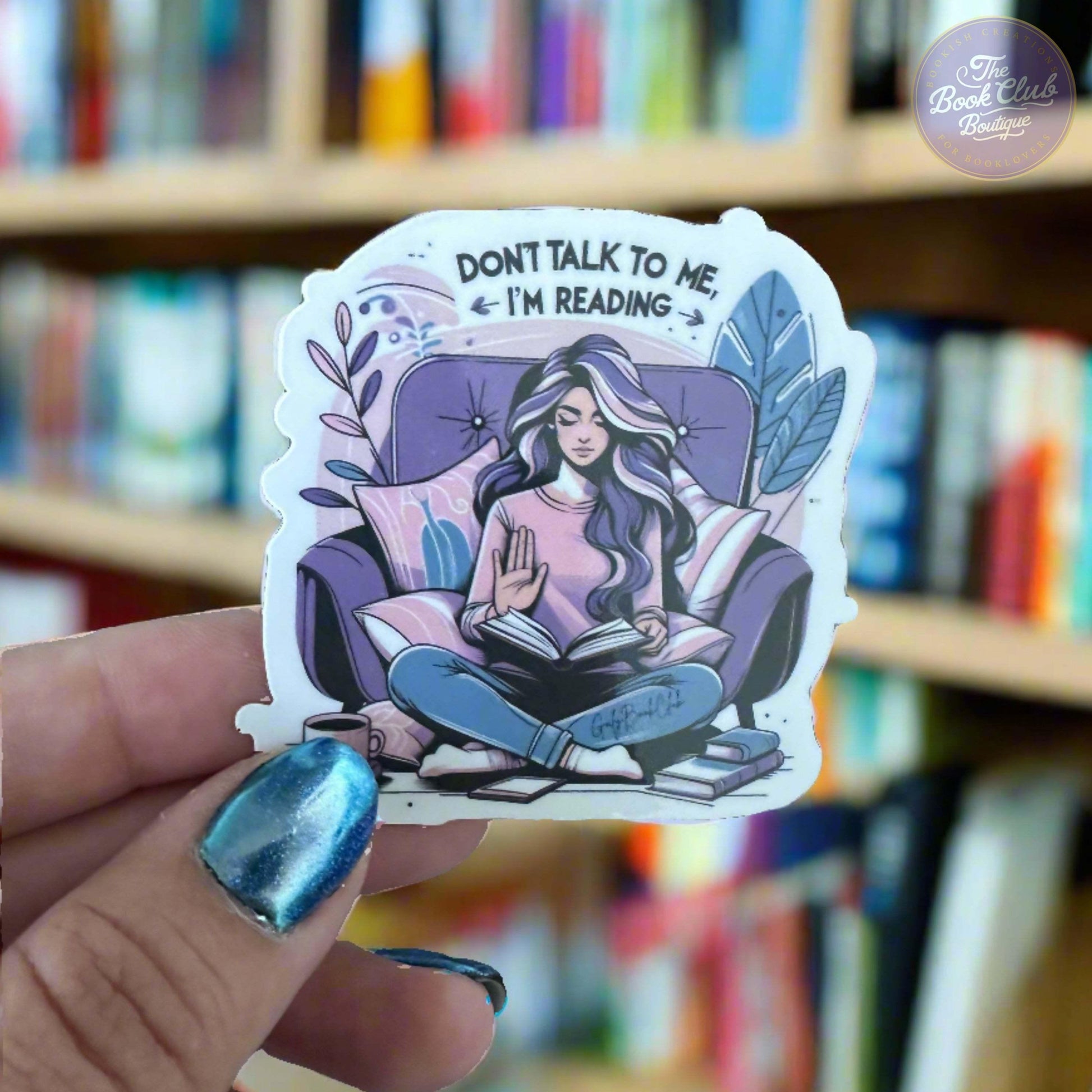 don't talk to me book sticker