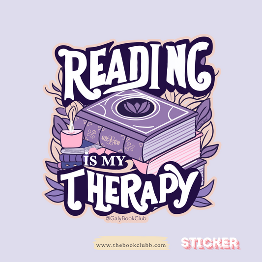 Reading is my therapy | book sticker